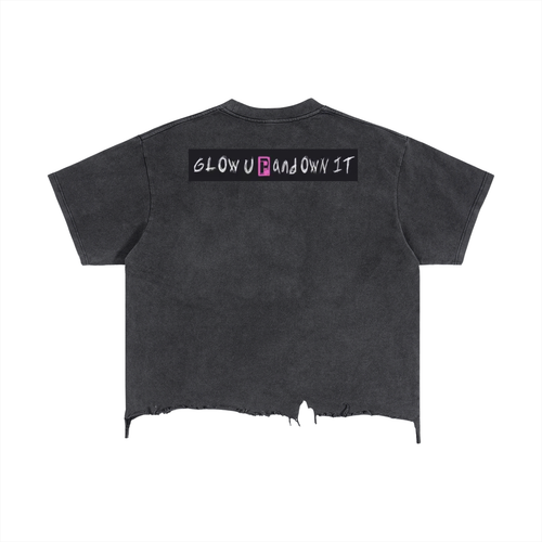 Vintage Wash Boxy Distressed Hem T-Shirt