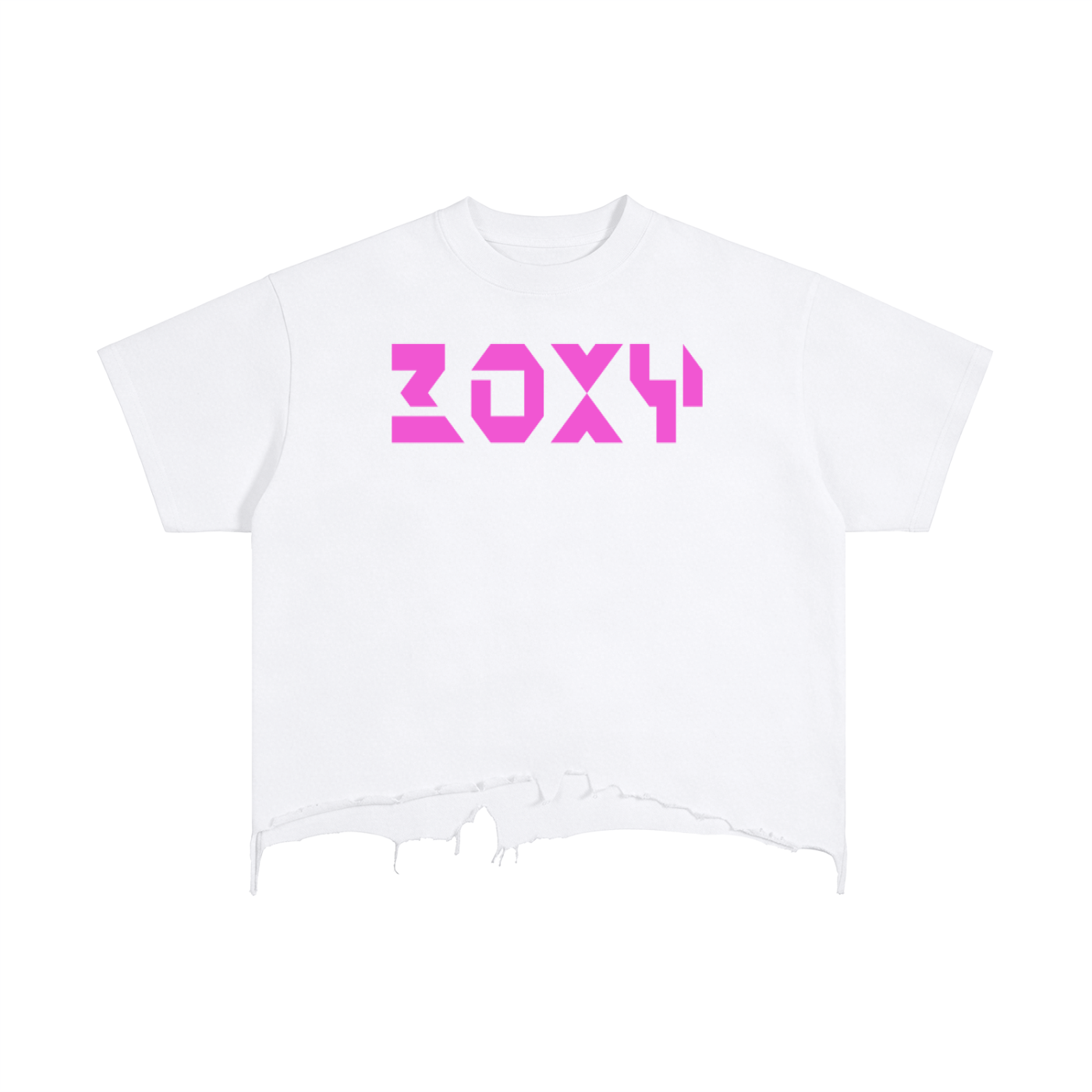 Vintage Wash Boxy Distressed Hem T-Shirt